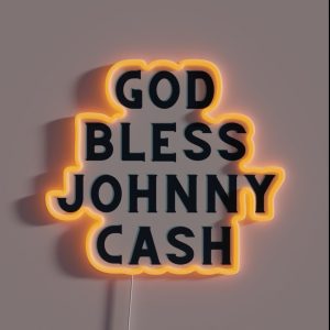 God Bless Cash Country Singer American Legend RGB Neon Sign