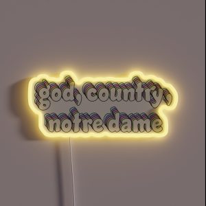 God Country Notre Dame RGB Neon Sign God Country Notre Dame RGB Neon Sign