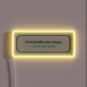 God Guides My Steps RGB Neon Sign God Guides My Steps RGB Neon Sign
