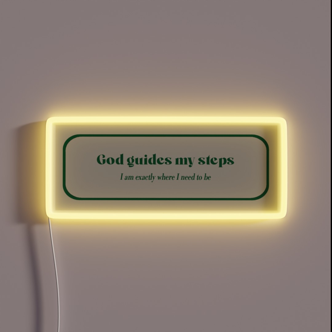 God Guides My Steps RGB Neon Sign God Guides My Steps RGB Neon Sign