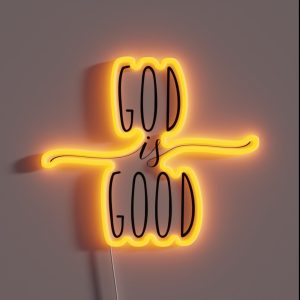 God Is Good Christian Quote RGB Neon Sign