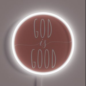 God Is Good Christian Quote RGB Neon Sign