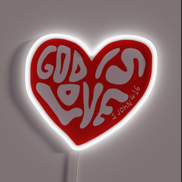 GOD IS LOVE RGB Neon Sign