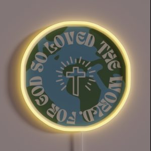 God Loves The World RGB Neon Sign