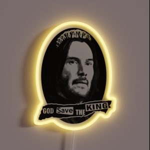God Save The King John Wick Keanu Reeves Halloween Christmas Essential RGB Neon Sign