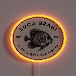 Godfather Quote Luca Brasi Sleeps With The Fishes RGB Neon Sign