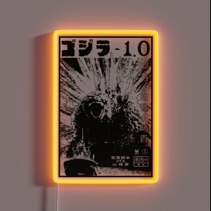 Godzilla Minus One Vintage Poster Transparent RGB Neon Sign