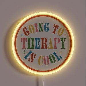Going To Therapy Is Cool RGB Neon Sign