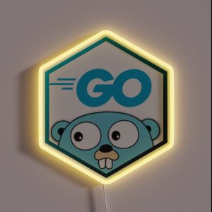 Golang Hexagon RGB Neon Sign