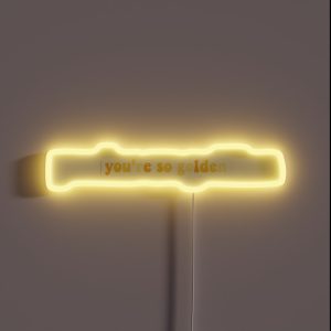 Golden Aesthetic Lyric RGB Neon Sign