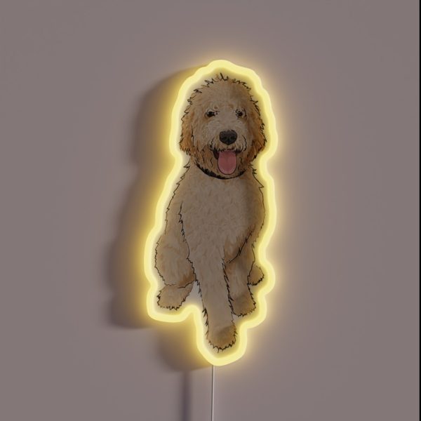 Golden Doodle RGB Neon Sign