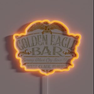 Golden Eagle Bar RGB Neon Sign