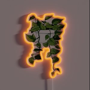 Golden Pothos Plant RGB Neon Sign