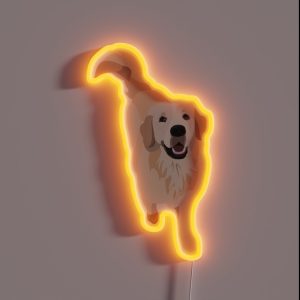 Golden Retriever Doggo RGB Neon Sign