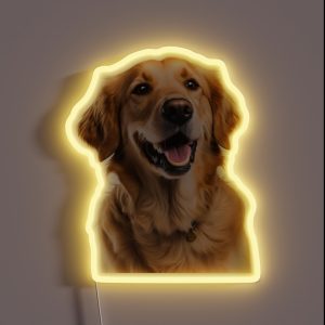 Golden Retriever Dogs Pets RGB Neon Sign