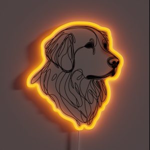Golden Retriever Minimalist RGB Neon Sign Golden Retriever Minimalist RGB Neon Sign