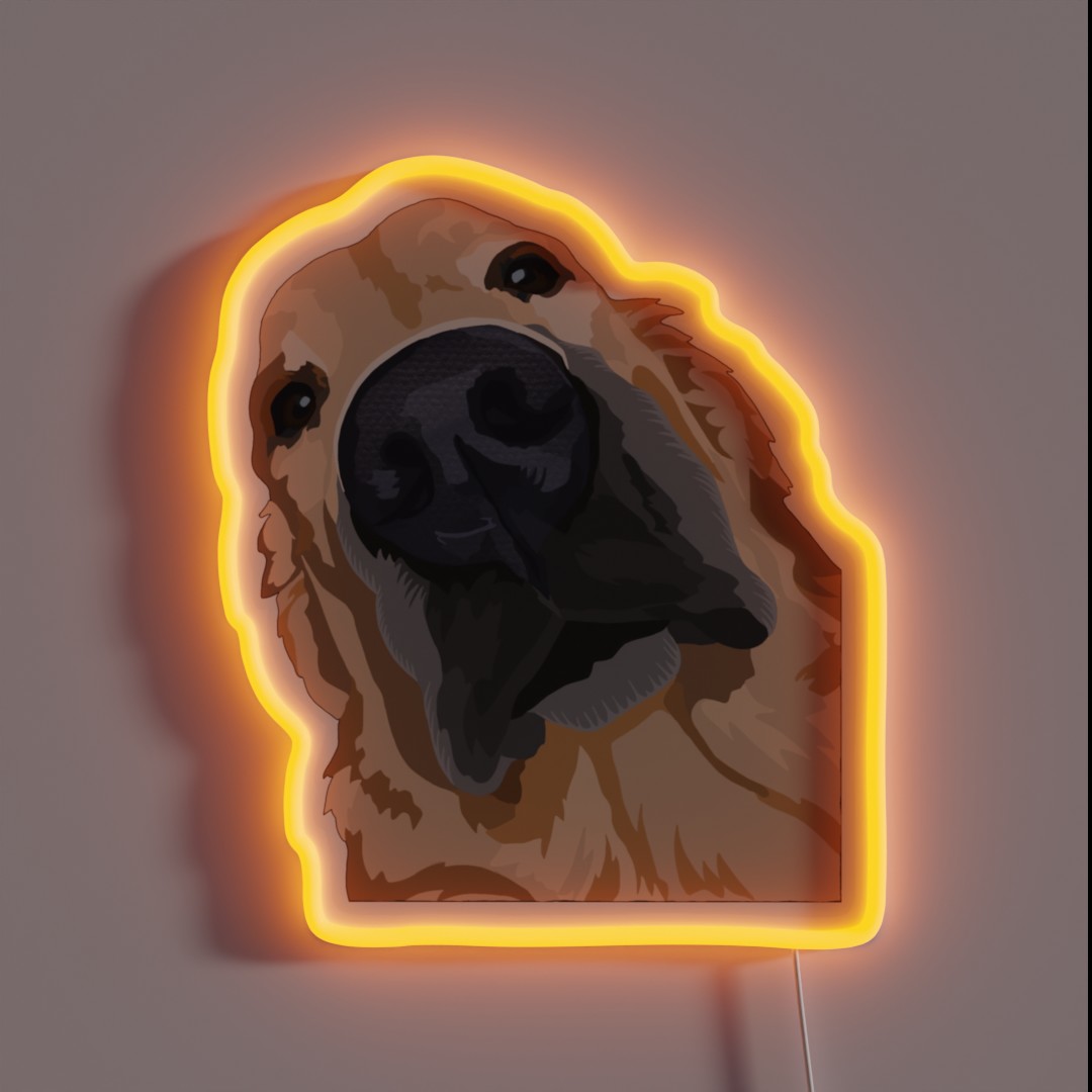 Golden Retriever RGB Neon Sign Golden Retriever RGB Neon Sign