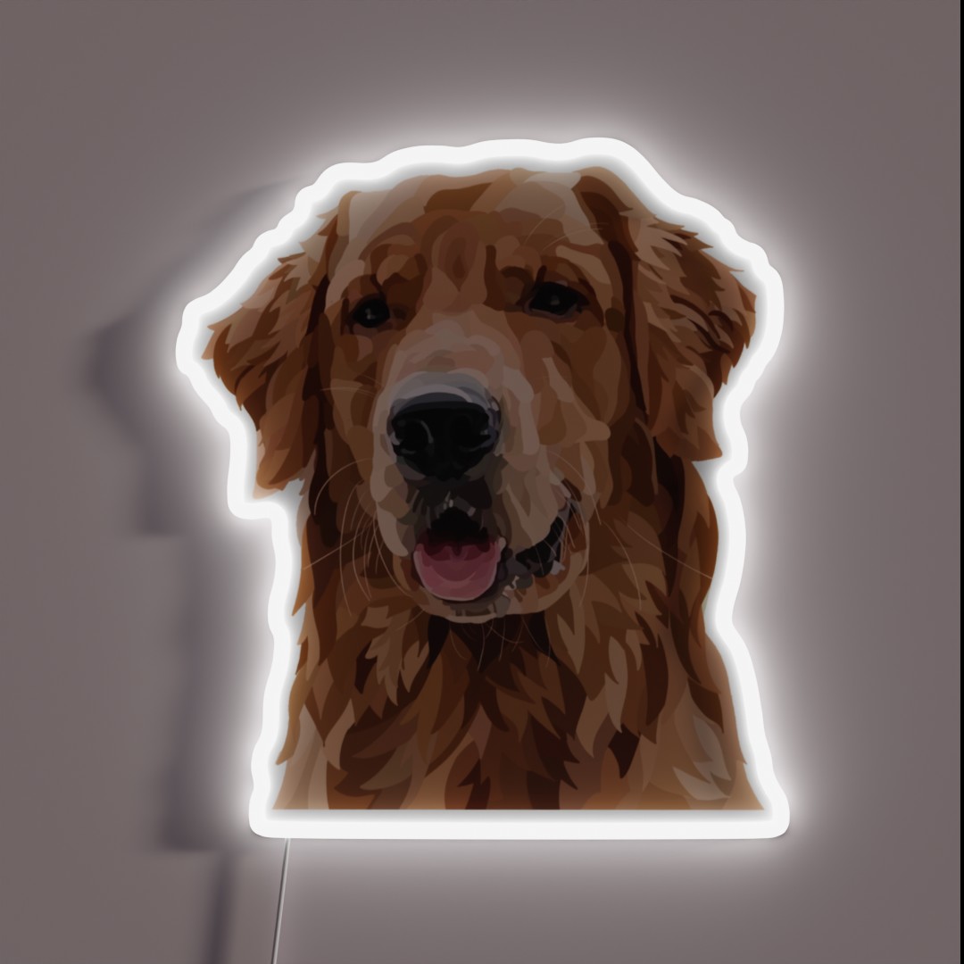 Golden Retriever RGB Neon Sign Golden Retriever RGB Neon Sign