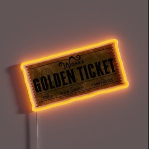 Golden Ticket RGB Neon Sign Golden Ticket RGB Neon Sign