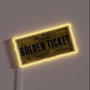 Golden Ticket RGB Neon Sign