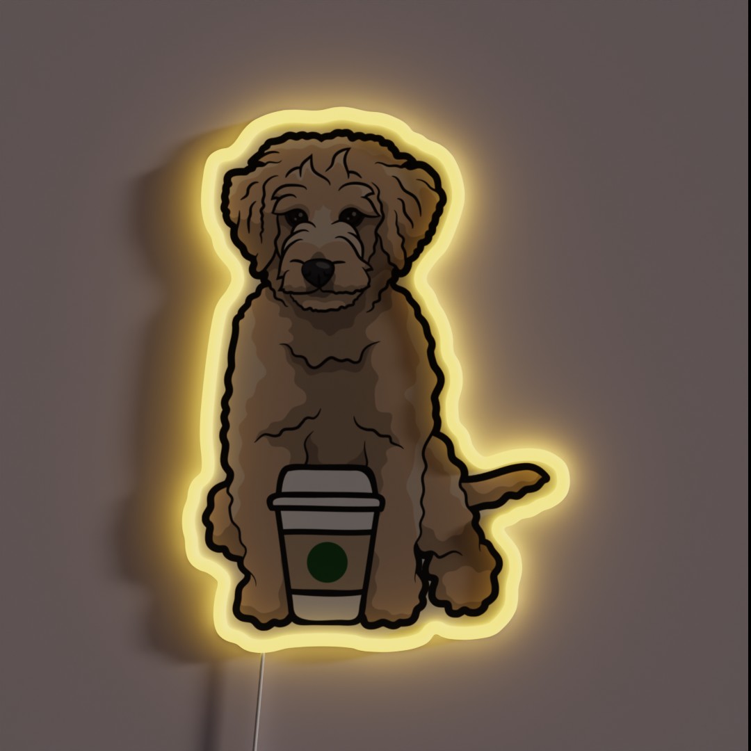 Goldendoodle Coffee RGB Neon Sign Goldendoodle Coffee RGB Neon Sign