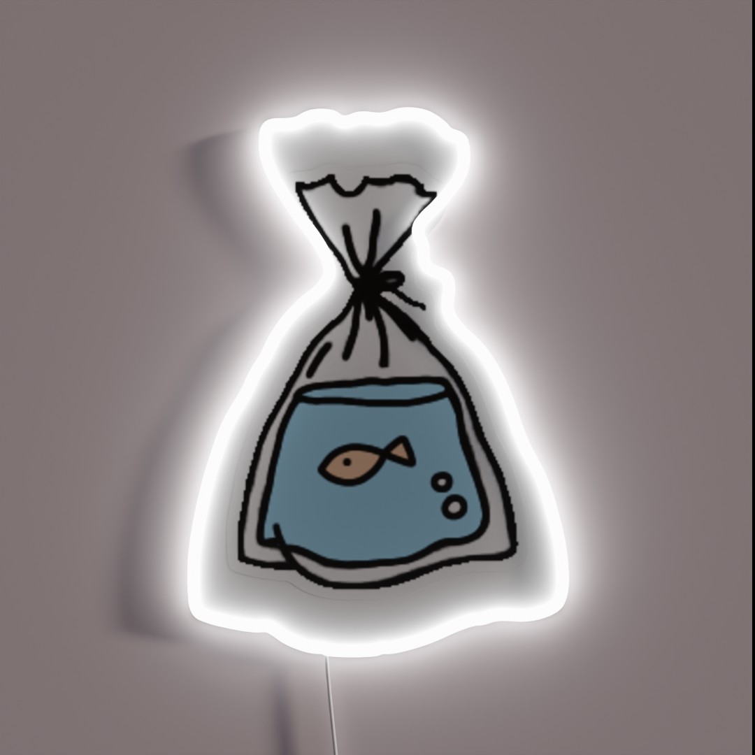 Goldfish In Bag RGB Neon Sign Goldfish In Bag RGB Neon Sign