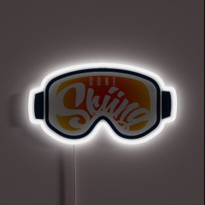 Gone Skiing RGB Neon Sign