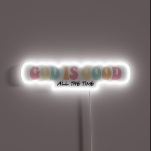 Good Is Good Christian Quote And Bible Verse Inspired Design RGB Neon Sign Good Is Good Christian Quote And Bible Verse Inspired Design RGB Neon Sign