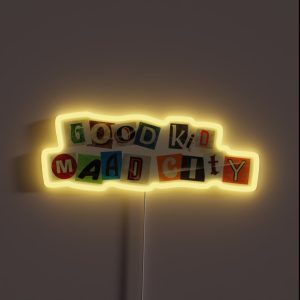 Good Kid M A A D City Ransom Note RGB Neon Sign
