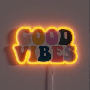 Good Vibes Vintage Colors RGB Neon Sign