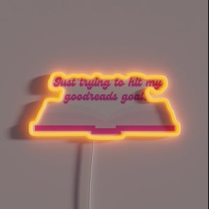 Goodreads Goalsetter Barbiecore RGB Neon Sign