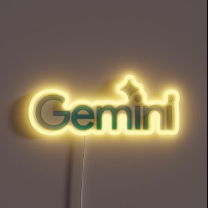 Google Gemini AI Models RGB Neon Sign