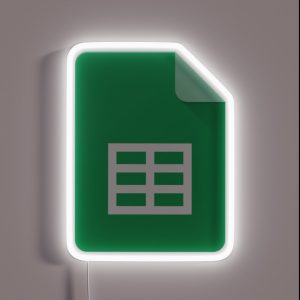 Google Google Sheet Logo Google Google Slides School Virtual Funny School RGB Neon Sign