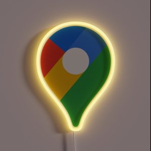 Google Maps Icon RGB Neon Sign