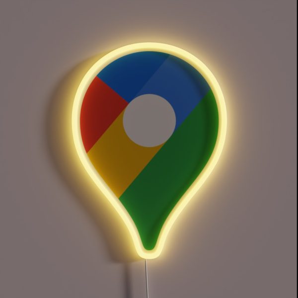 Google Maps Icon RGB Neon Sign