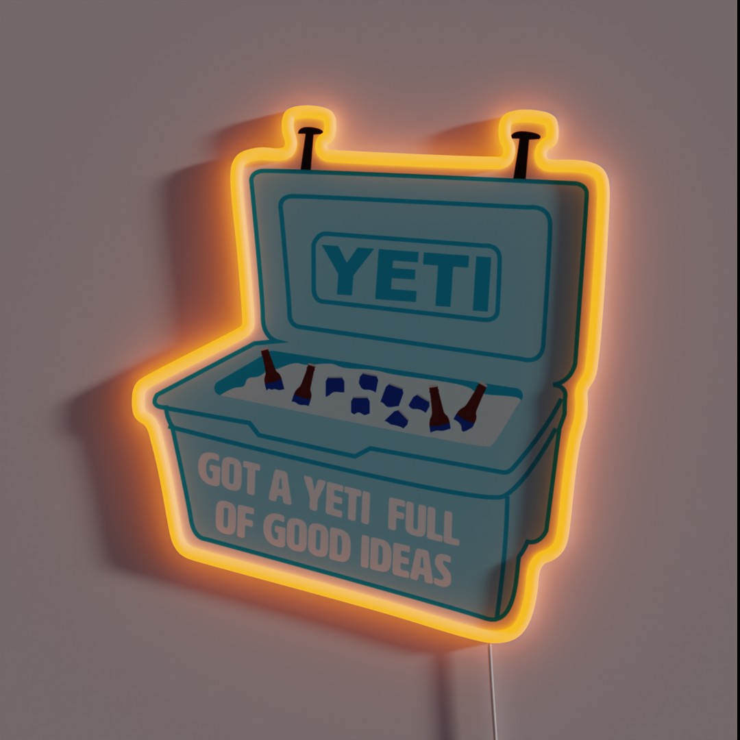 Got A Yeti Full Of Good Ideas RGB Neon Sign Got A Yeti Full Of Good Ideas RGB Neon Sign