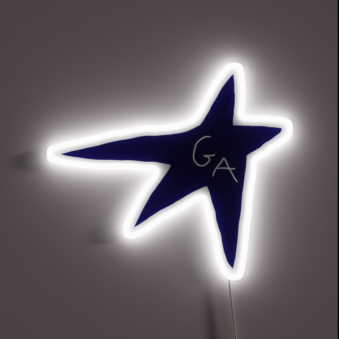 Gracie Abrams Midnight Blue Star Logo RGB Neon Sign Gracie Abrams Midnight Blue Star Logo RGB Neon Sign