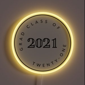 Graduating Class Of 2021 Seniors RGB Neon Sign