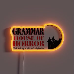 Grammar House Of Horror RGB Neon Sign
