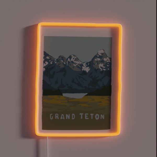 Grand Teton RGB Neon Sign