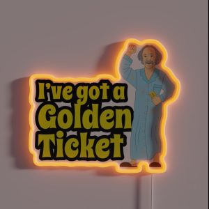 Grandpa Joe Golden Ticket RGB Neon Sign