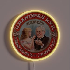 Grandpap S Rye Mountain Distilling Co Cincinnati Ohio RGB Neon Sign