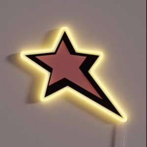 Graphic Y2K Star Pink And Black RGB Neon Sign