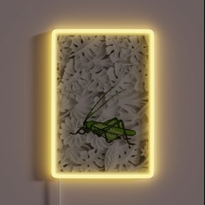 Grasshopper On White Floral RGB Neon Sign Grasshopper On White Floral RGB Neon Sign