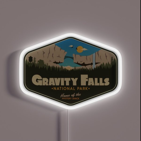 Gravity Falls National Park Home Of The RGB Neon Sign