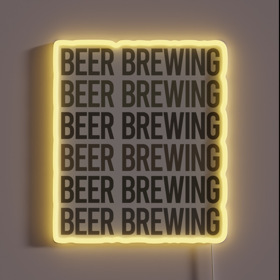 Gray Text Art Beer Brewing RGB Neon Sign Gray Text Art Beer Brewing RGB Neon Sign