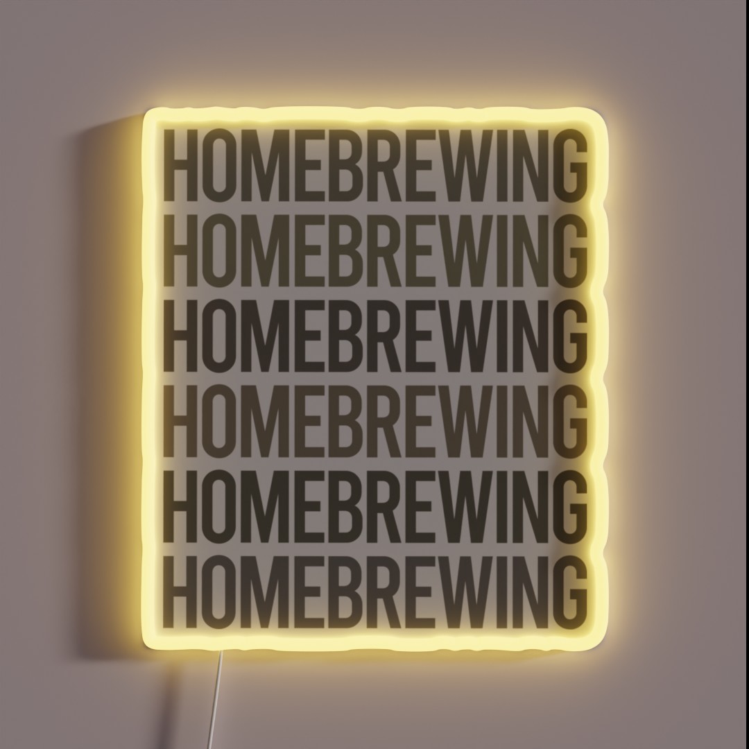 Gray Text Art Homebrewing Homebrew Homebrewer RGB Neon Sign Gray Text Art Homebrewing Homebrew Homebrewer RGB Neon Sign