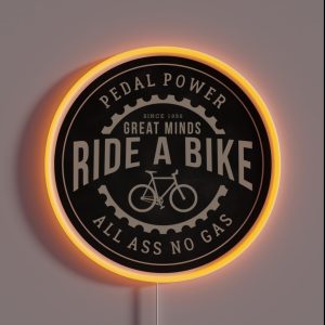 Great Minds Ride A Bike RGB Neon Sign Great Minds Ride A Bike RGB Neon Sign