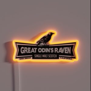 Great Odin S Raven Single Malt Scotch RGB Neon Sign