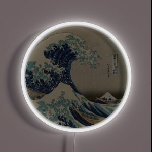 Great Wave Off Kanagawa Circle RGB Neon Sign
